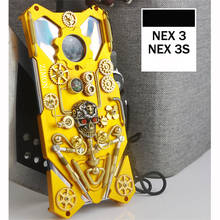 Zimon capas para vivo nex 3 capa de telefone, nex 3s, gótico, todo em metal, engrenagem mecânica, capa armadura para vivo nex 3 3s coque 2024 - compre barato