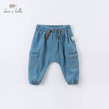 DBA14647 dave bella autumn baby boys fashion solid pockets pants children full length kids pants infant toddler trousers 2024 - buy cheap