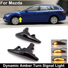2Pcs For Mazda5 Mazda6 MX-5 RX-8 Nissan Lafesta Smoked Lens LED Side Marker Fender Lamp Dynamic Amber Turn Signal Light 2024 - buy cheap