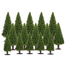 Modelo de árbol de paisaje, pino, cedro, verde, Mini árboles para manualidades DIY, modelo de construcción, 15 Uds. 2024 - compra barato