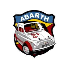 Funny 13cm X 11.6cm for Fiat Abarth 695 SS Car Stickers and Decals DIY 3D Funny Scratch-proof Anime Decals Simulation Fun 2024 - buy cheap