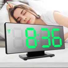 Digital Alarm Clock LED Mirror Electronic Clocks Multifunction Large LCD Display Digital Table Clock with Temperature Calendar 2024 - buy cheap