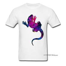 100% Cotton Men's T Shirts Short Sleeve T-shirt Funny Streetwear Gecko ALMOST Human Novelty Summer Tops Tees Cheap Tshirt 2024 - buy cheap