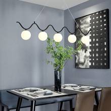 Скандинавский арт-дизайн, стеклянные люстры, освещение, обеденная настольная люстра, светильник для гостиной, кухни, спальни, подвесной светильник, лампочка G9 2024 - купить недорого
