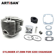 Cylinder Piston Kit With Needle Bearing Gasket Manifold Pipe For ZENOAH G6200 Chinese 62CC Chainsaw Parts Garden Tool 2024 - buy cheap