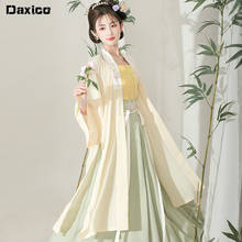 Китайский традиционный ханьфу костюм для женщин династии Тан платье принцессы многоцветная Песня династии сцена танцевальная одежда древняя фея костюм 2024 - купить недорого