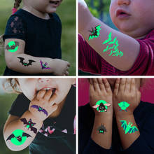 Desenhos animados morcego tatuagem verde para crianças brilhante taty escuro à prova dwaterproof água falsa tatuagem luminosa tatuagem adesivos arte do corpo dos desenhos animados tatuagem 2024 - compre barato