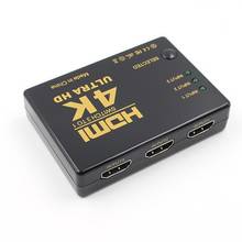 4K * 2K 1080P 3-портовый Коммутатор HDMI-совместимый Переключатель Селектор 3x1 сплиттер коробка Ultra HD для HDTV Xbox PS3 PS4 мультимедиа 2024 - купить недорого