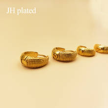 JHplated  Arab Fashion round small Earrings for Women's/Girls Gold Color Jewelry Middle East Africa give friend Gifts 2024 - buy cheap