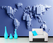 beibehang Large Custom Wallpapers 3D Stereo Murals World Map TV Background Decorative 2024 - buy cheap