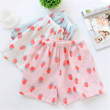 Sleep Shorts Women's Pajamas Bottoms 2021 New Summer Printed Kawaii Home Pants Sleepwear Women Cotton Gauze Pyjama Femme Shorts 2024 - buy cheap