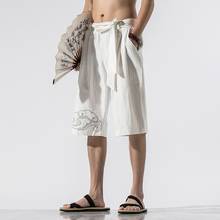 Pantalones cortos de verano para hombre, ropa Vintage China bordada Wushu, pantalones cortos de playa, hip hop, novedad de 2020 2024 - compra barato