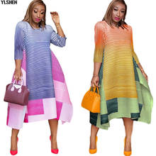 African Loose Dresses For Women 2020 Plus Size Africa Dress African Clothes Stripe Print Dashiki Dress Ankara Africa Clothing 2024 - buy cheap