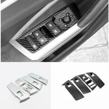 Interruptor de cristal para puerta de coche, Panel de elevación del reposabrazos, Marco embellecedor de barandilla para Audi Q3 (F3), 2018, 2019, 2020, 2021, 4 Uds. 2024 - compra barato