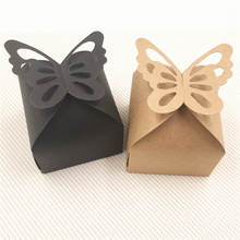 30pcs/Lot 6x6x7cm Lovely Butterfly Shaped Cardboard Kraft Paper Boxes For Single Cake Creative Gift Package Paper Handmade Boxes 2024 - buy cheap