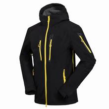 Jaqueta de casca macia masculina ao ar livre à prova de vento caminhadas jaqueta respirável velo forrado softshell casaco montanha escalada trekking wear 2024 - compre barato