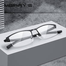 MERRYS-Montura de gafas de aleación de titanio TR90 para hombre, gafas graduadas para miopía, marcos, estilo de negocios, S2225 2024 - compra barato