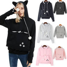 2020 Parent-child outfit Family Matching Hoodies Long Sleeve Pet Dog Cat Ear Hooded Coat Casual Pollover Sweatshirt 2024 - buy cheap