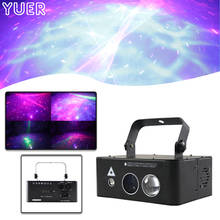 Proyector láser RGB 3 en 1, luz con patrón de música, cielo estrellado, efecto de escenario Aurora, escáner de patrón de agua, Control DMX 2024 - compra barato