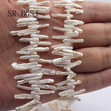 Free Shipping Top Drill Baroque Teeth Freeform Natural Freshwater Pearl Jewelry Beads Strand 15" 2024 - buy cheap