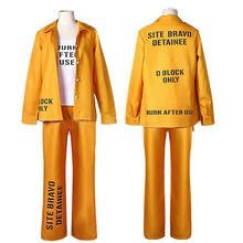 Suicide Cosplay Costume Uniform Yellow Prison Full Set Halloween Carnival Costumes 2024 - buy cheap