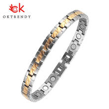 OKtrendy Bio Magnetic Bracelet for Women Power Therapy Magnets Blood Pressure Bangles Health Care Jewelry Quality Titanium 2024 - buy cheap