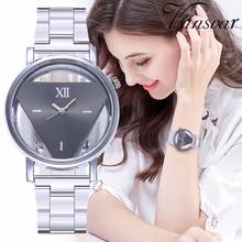 Women Hollow Out Triangle Watch Luxury Stainless Steel Quartz Wrist Watch Relogio Feminino Dropshipping 2024 - buy cheap
