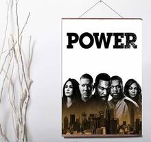 Power starz pôster tela de impressão de arte do filme de tv, tela de rolagem de pintura com madeira 2024 - compre barato