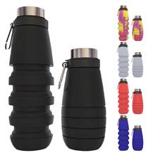 500ML Silicone Water Cup Outdoor Travel Sports Portable Silicone Foldable Retractable Water Bottle 2024 - buy cheap