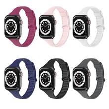 Silicone strap for Apple watch band 44mm 40mm 38mm 42mm soft wrsit correa belt bracelet iWatch series 3 SE 5 4 6 watchband 2024 - buy cheap