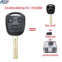 Пульт дистанционного управления для Lexus RX330, RX350, RX400h, RX450h, FCC: HYQ12BBT, 3 кнопки, чип 4D68, 314,4 МГц 2024 - купить недорого