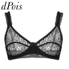 Mens Sissy Lingerie Bikini Top Bralette Top Men Soft See Through Lace Wire Free No Padded Gay Male Hommes Sexy Bra Tops 2024 - buy cheap