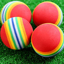 Pelota de espuma suave para práctica de Golf, pelota de arco iris de espuma suave para práctica de 20 piezas, juguetes EVA para mascotas pequeñas de 38mm para entrenamiento de Golf en interiores 2024 - compra barato