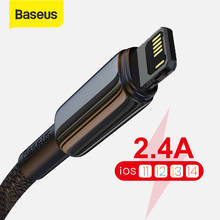 Baseus USB Cable For iPhone 12 11 Pro XS Max XR X 8 7 6S 2.4A Fast Charging Data Wire Cord For iPad Mini Air Mobile Phone Cables 2024 - buy cheap