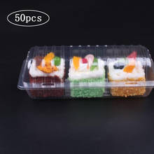 50pcs Disposable Swiss Roll Cake Box Clear Bakery Boxes And Packaging Sushi Take Out Box Rectangle Fruit Bread Packing Container 2024 - buy cheap