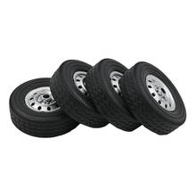 Simulation 1/10 RC Car Rubber Tires for WPL D12 Car Spare Accessory Black 2024 - buy cheap