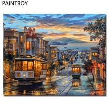 Картина маслом paintboy в рамке, картина по номерам полотно ручной работы; Рисунок, Декор для дома для гостиной GX8322 40*50 см 2024 - купить недорого