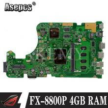 Akemy For Asus X555YI X555D A555D X555Y X555DG Laotop Mainboard X555DG Motherboard with FX-8800P 4GB RAM 2024 - buy cheap