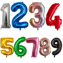 40 дюймов Большой Фольга на день рождения воздушные шары набор гелиевых шаров Happy День рождения украшения Детские игрушки Фигурки Свадебные Воздушные Globos 2024 - купить недорого