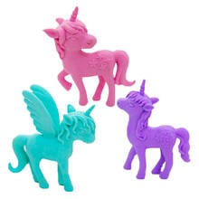 1pc Unicorn Pencil Eraser Cartoon Candy-colored Unicorn Eraser Creative For Kids Funny Erasers Korean Stationery School Supplies 2024 - buy cheap