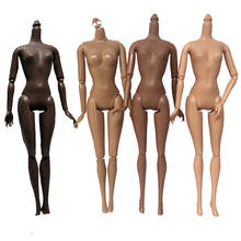 4 стиля подвижное соединение Африканское черное женское обнаженное туловище для куклы 29 см коричневая Кукла тело без головы игрушки аксессуары детские игрушки 2024 - купить недорого