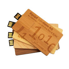 Custom Logo Maple Wooden Card USB Flash Drive U Disk Gift Pendrive 4GB 8GB 16GB 32GB 64GB Pen Drive 1GB 2GB 10 PCS Free LOGO 2024 - buy cheap