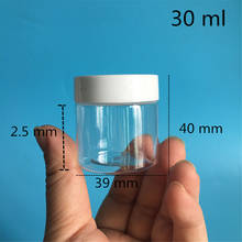 Garrafa vazia de plástico transparente pet 50 peças, 30 ml pequena com tampa interna creme banho 1 oz de sal cosmético recipientes 2024 - compre barato