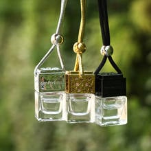 Hanging Empty Car Perfume Bottle Empty Glass Bottles Essential Oils Diffuser Fragrance Air Freshener Auto Ornament Home Decor 2024 - buy cheap