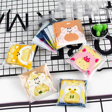 100pcs 14x14 Cartoon Self Sealing Bag Opp Plastic Bags for Birthday Party Festival Candy Cake Biscuit Cookie Baking Package Gift 2024 - buy cheap