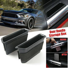 Caja de almacenamiento de manija de puerta lateral Interior para Ford Mustang 2015, accesorios útiles para el Interior del coche, organizador, 2 uds. 2024 - compra barato