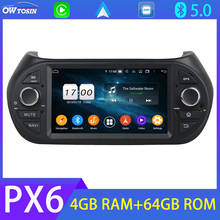 Radio Multimedia con GPS para coche, reproductor con Android 10,0, PX6, 4 GB + 64 GB, 4G, LTE, DSP, para Fiat, Fiorino, Citroen, Nemo, Peugeot, Bipper, 2008-2017, BT, 5,0 2024 - compra barato