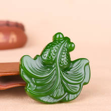 Natural Green Jade Goldfish Pendant Necklace Chinese Hand-Carved Jadeite Charm Jewelry Amulet Accessories Fashion Men Women Gfts 2024 - buy cheap