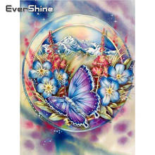 Evershine 5d pintura de diamante flores bordado, venda animal borboleta kit de ponto de cruz mosaico strass arte 2024 - compre barato