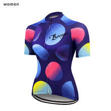 Camiseta de ciclismo clásica para mujer, ropa de ciclismo profesional, transpirable, de secado rápido, color púrpura y azul 2024 - compra barato